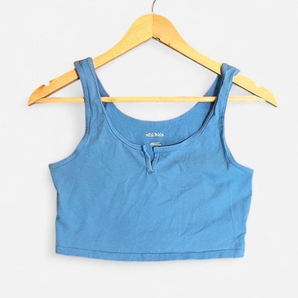 Wild Fable Size Small Blue Crop Tank Top
